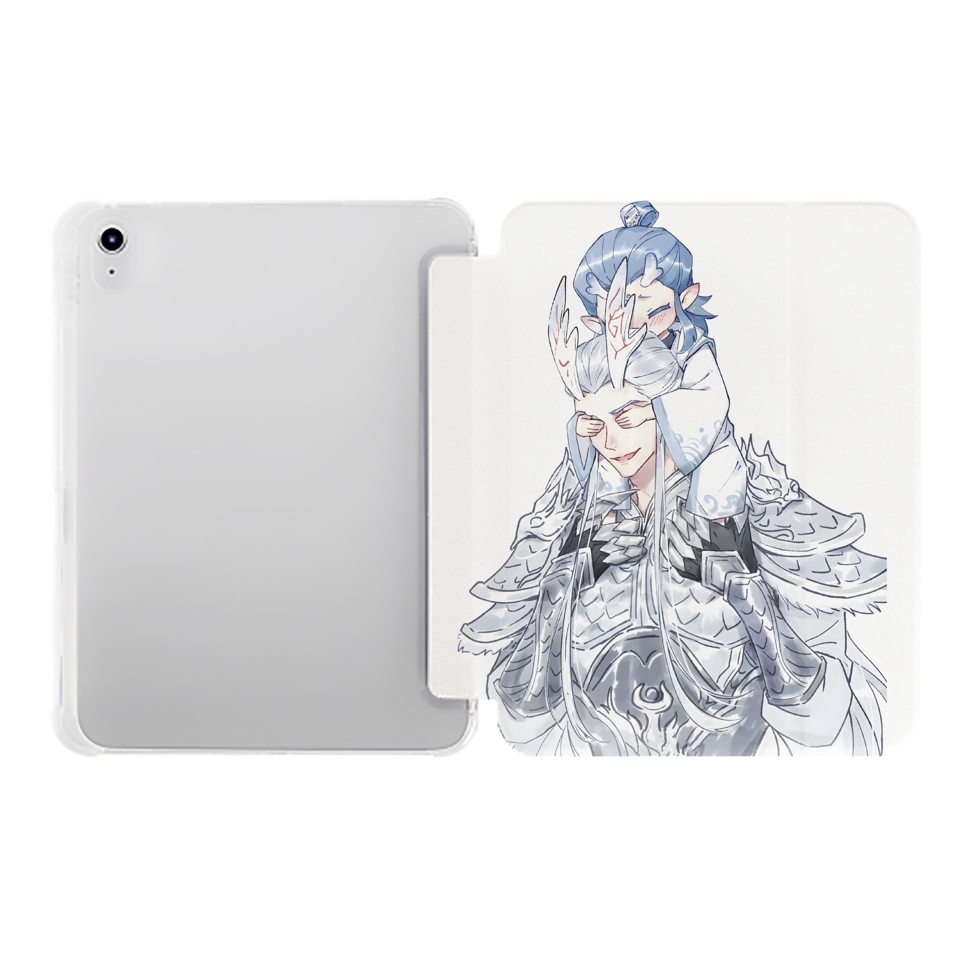 （画像用） Ne Zha 2 ナタ 魔童の大暴れ IPad ケース ペン収納付き 三つ折りスタンド PUレザー×シリコン 対応機種9.5/10.5/10.9インチ